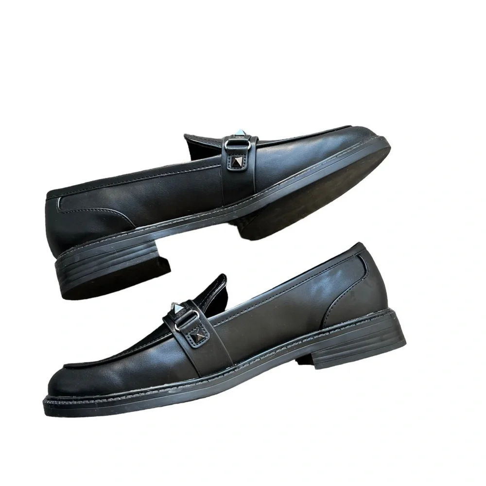 Marc Fisher - Cancia Black Studded Loafers Sz 9.5